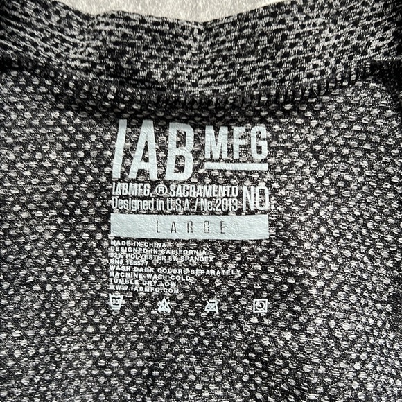 Fitted black & grey marl zip up athletic spandex jacket Large thumbholes - Picture 11 of 12